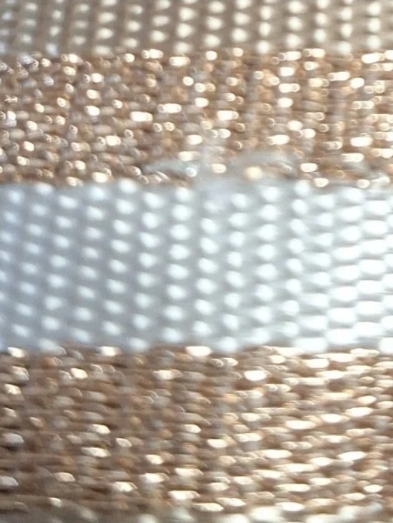 Chunky Handwoven Tan Crossbody Bag with Gold-Trim Strap - Picture 9 of 9